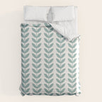 Scandinavian Mid Century Pattern 1950s Blue Comforter Gallery Image 6