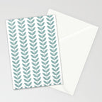Scandinavian Mid Century Pattern 1950s Blue Stationery Card Gallery Image 2