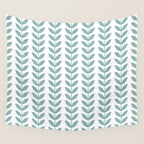 Scandinavian Mid Century Pattern 1950s Blue Wall Tapestry Gallery Image 4