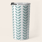Scandinavian Mid Century Pattern 1950s Blue Travel Mug Gallery Image 3