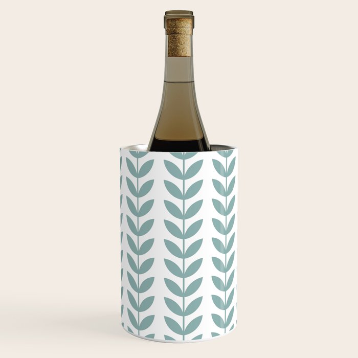 Scandinavian Mid Century Pattern 1950s Blue Wine Chiller Gallery Image 3