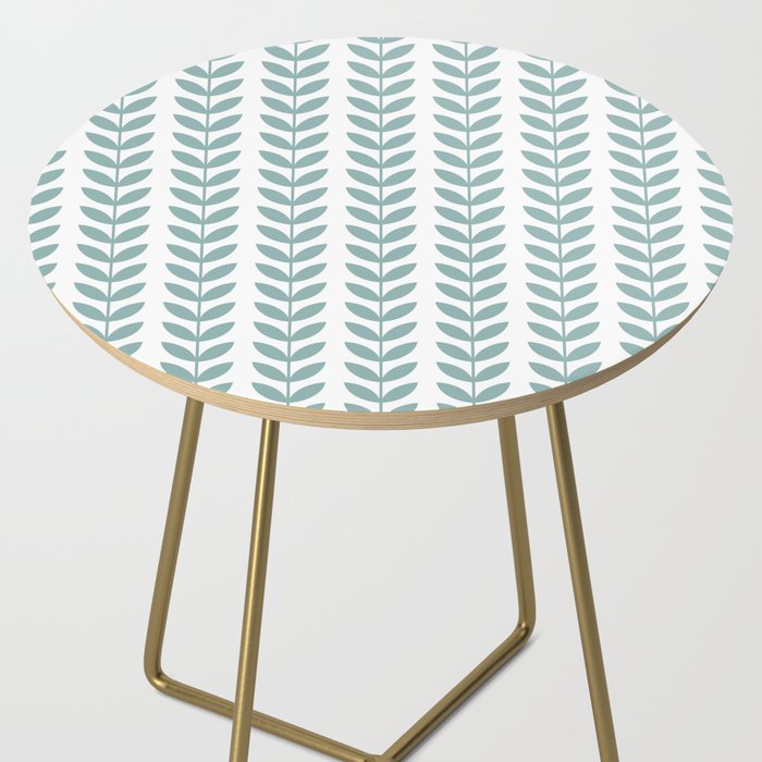 Scandinavian Mid Century Pattern 1950s Blue Side Table Gallery Image 2