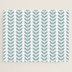 Scandinavian Mid Century Pattern 1950s Blue Jigsaw Puzzle Gallery Image 1