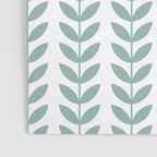 Scandinavian Mid Century Pattern 1950s Blue Poster Gallery Image 3
