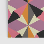 Geometric Color Utopia orange, lilac, gray, cream and black Poster Gallery Image 3