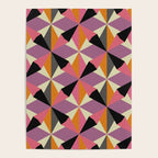 Geometric Color Utopia orange, lilac, gray, cream and black Poster Gallery Image 4