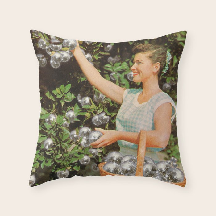 Disco Ball Grove Throw Pillow Gallery Image 6