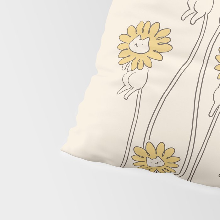 Cat and Plant 45 Pillow Sham Gallery Image 4