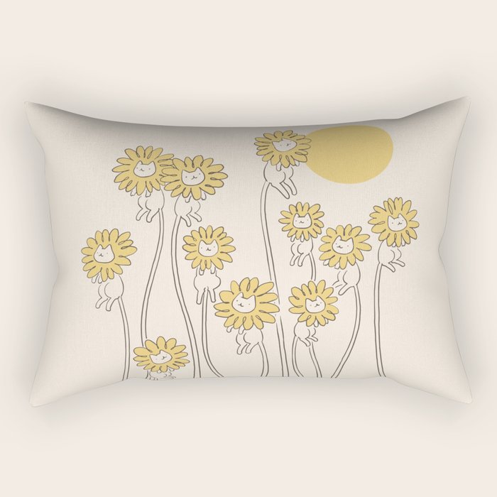 Cat and Plant 45 Rectangular Pillow Gallery Image 1