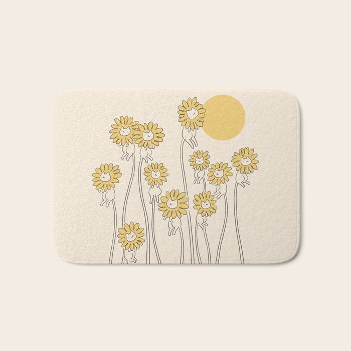 Cat and Plant 45 Bath Mat Gallery Image 1