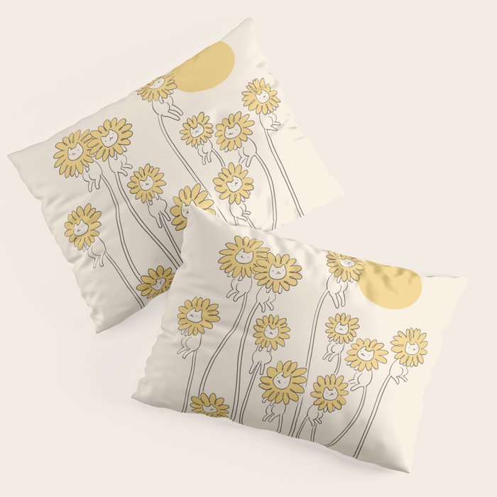 Cat and Plant 45 Pillow Sham Gallery Image 1