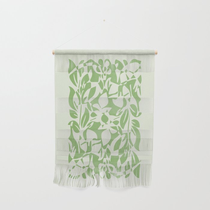 Floral Pattern: Forest Green Edition Wall Hanging Gallery Image 1