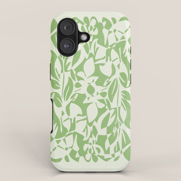 Floral Pattern: Forest Green Edition iPhone Case Gallery Image 1