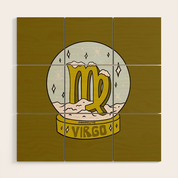 Virgo Snow Globe Wood Wall Art Gallery Image 1