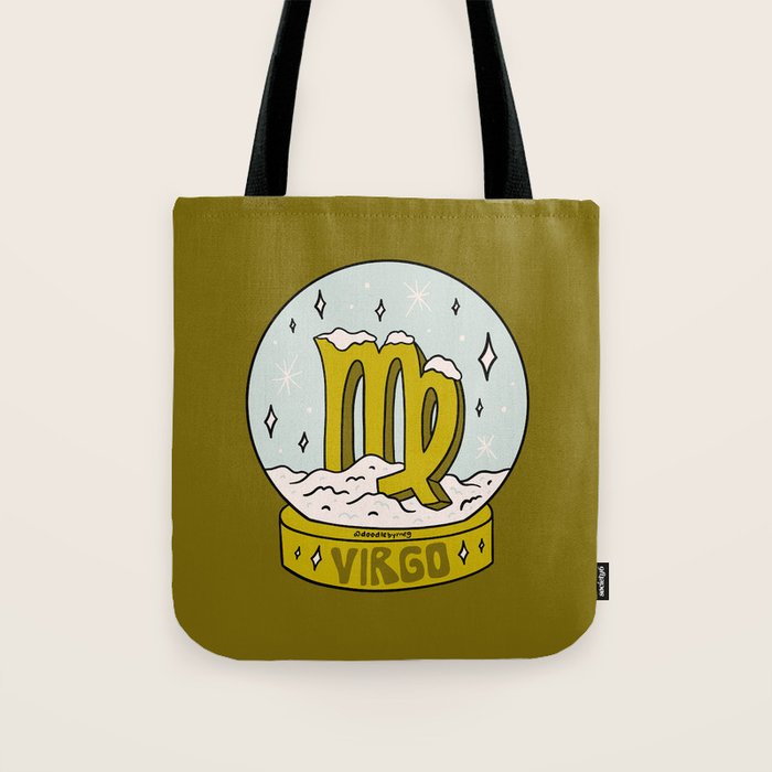 Virgo Snow Globe Tote Bag Gallery Image 1