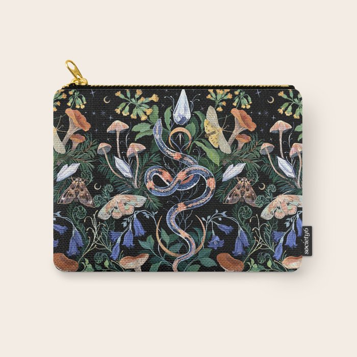 Mushroom Snake Crystals Garden Carry All Pouch Gallery Image 1