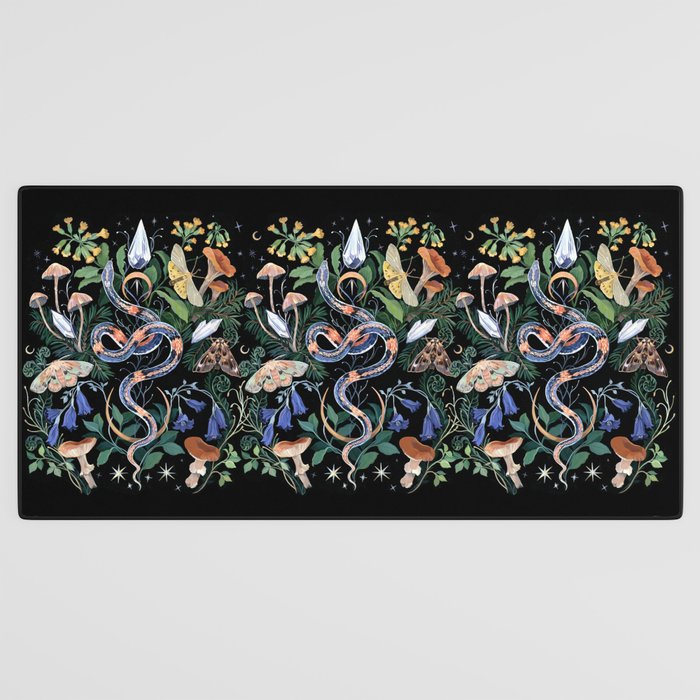 Mushroom Snake Crystals Garden Desk Mat Gallery Image 3