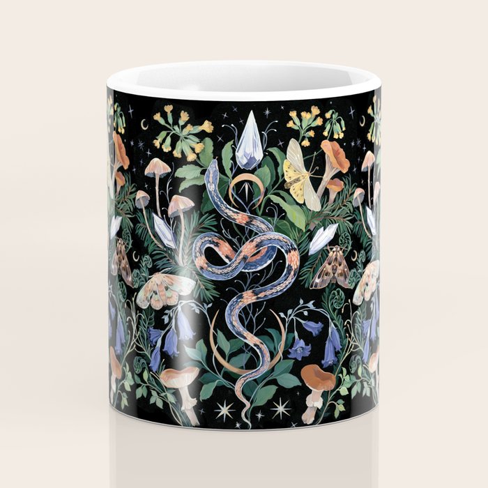 Mushroom Snake Crystals Garden Coffee Mug Gallery Image 4