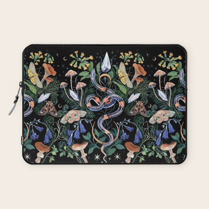 Mushroom Snake Crystals Garden Laptop Sleeve Gallery Image 1