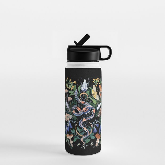 Mushroom Snake Crystals Garden Water Bottle Gallery Image 1