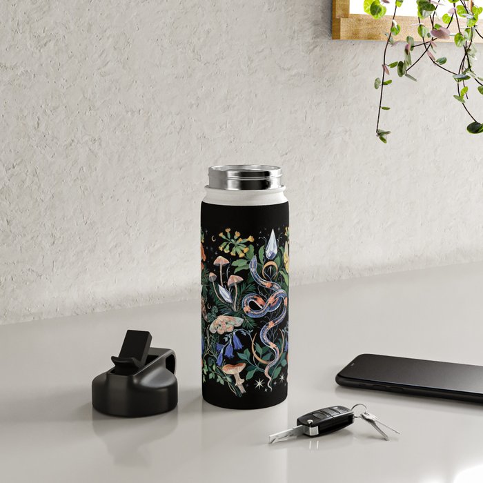 Mushroom Snake Crystals Garden Water Bottle Gallery Image 4