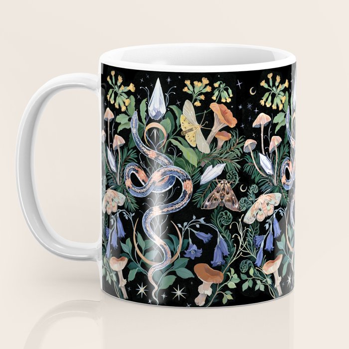 Mushroom Snake Crystals Garden Coffee Mug Gallery Image 3