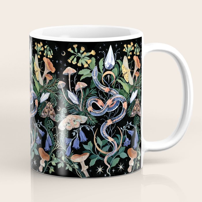 Mushroom Snake Crystals Garden Coffee Mug Gallery Image 1