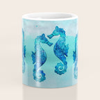 Blue Seahorse Couple Underwater Coffee Mug Gallery Image 4