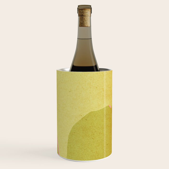 Green and pink botanical abstract Wine Chiller Gallery Image 3