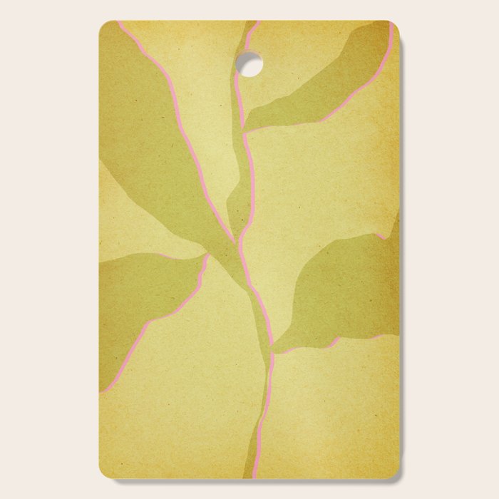 Green and pink botanical abstract Cutting Board Gallery Image 1