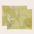 Green and pink botanical abstract Placemat Gallery Image 1