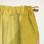 Green and pink botanical abstract Window Curtain Gallery Image 2