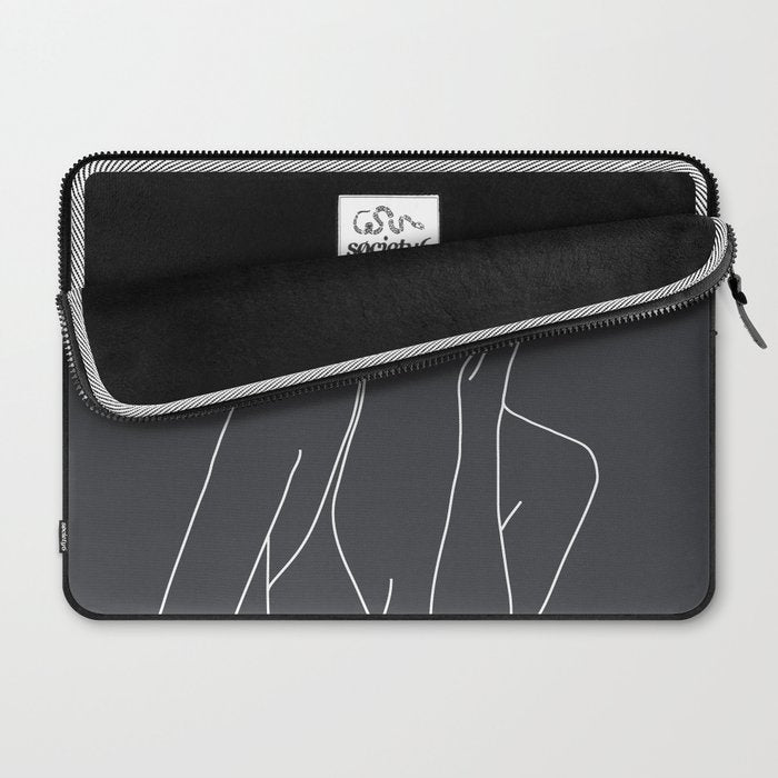 Minimal Line Art of a Woman Laptop Sleeve Gallery Image 2