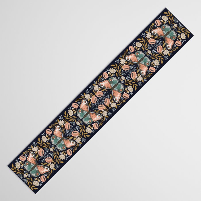 William Morris Butterfly - Midnight Garden Table Runner Gallery Image 3