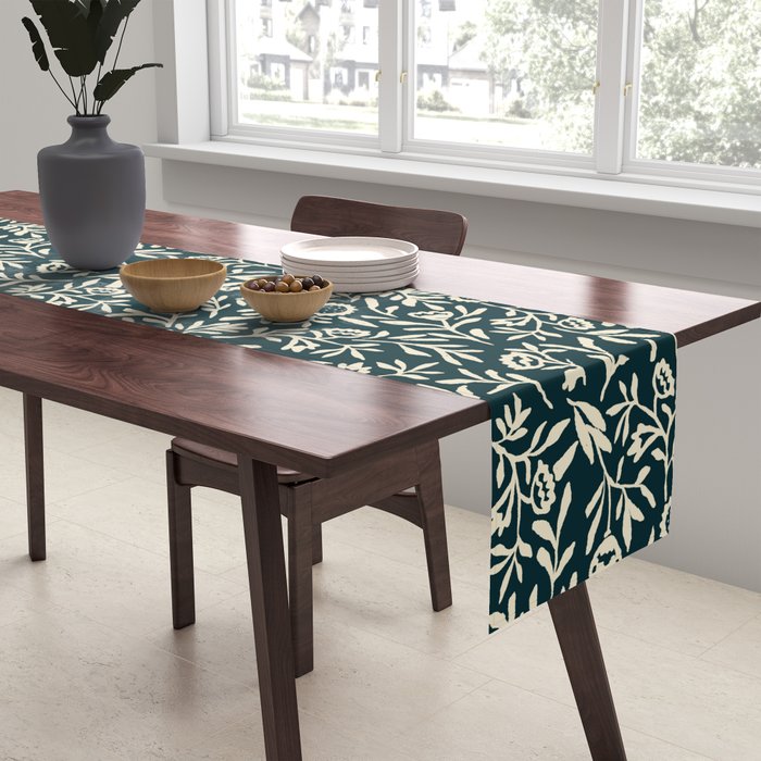 Bold Folk floral pattern Table Runner Gallery Image 2