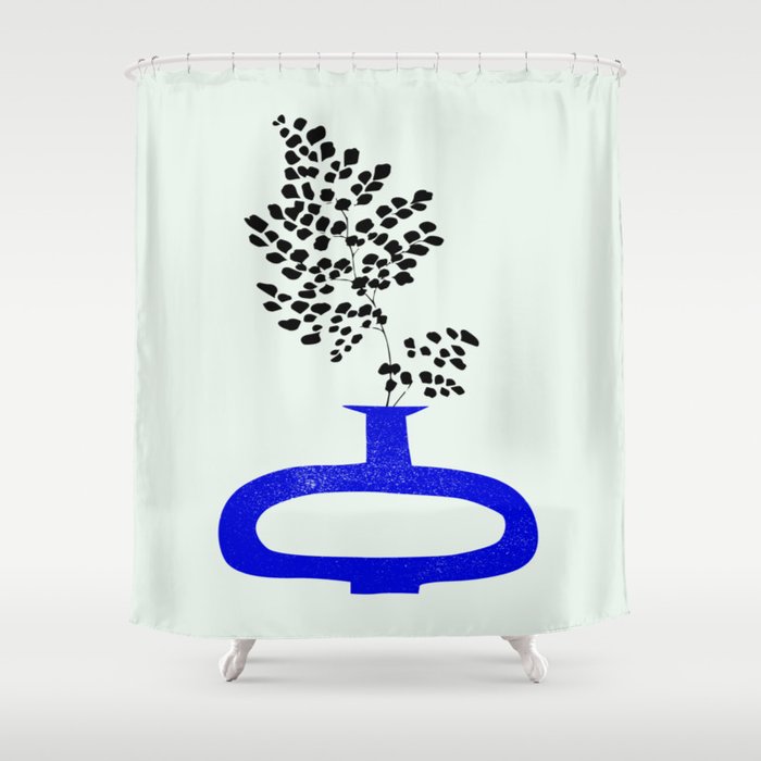 The Blue Vase 02 Shower Curtain Gallery Image 1