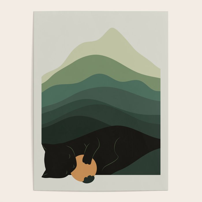 Cat Landscape 8B: Where does the Sun go? Poster Gallery Image 1