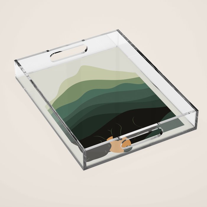 Cat Landscape 8B: Where does the Sun go? Acrylic Tray Gallery Image 1