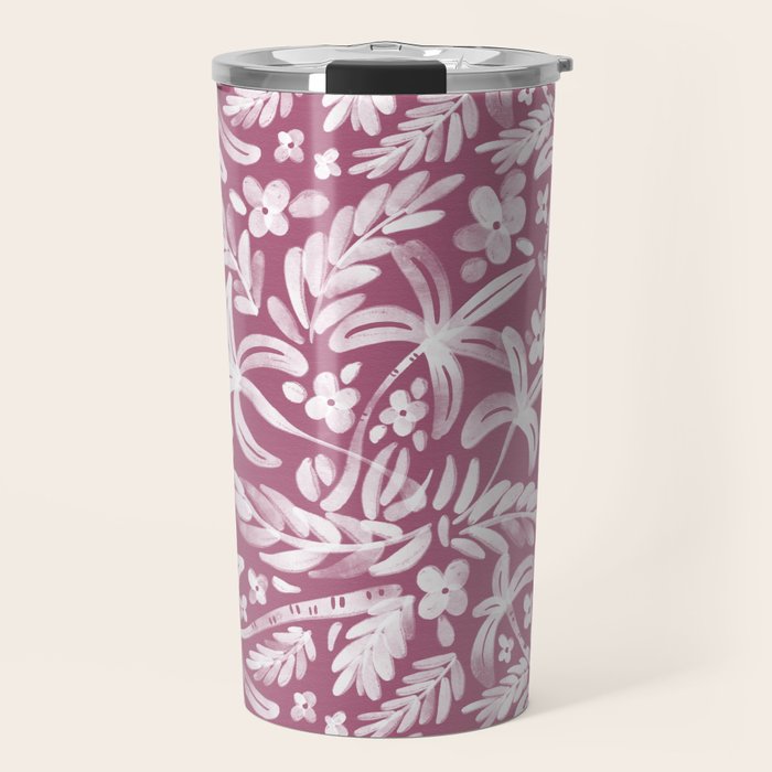 Pink Tropical Bliss Travel Mug Gallery Image 1