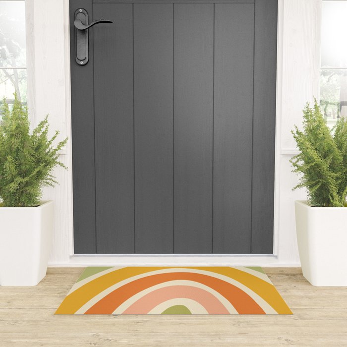 Retro Rainbow Welcome Mat Gallery Image 3