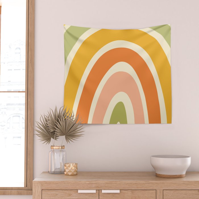 Retro Rainbow Wall Tapestry Gallery Image 2