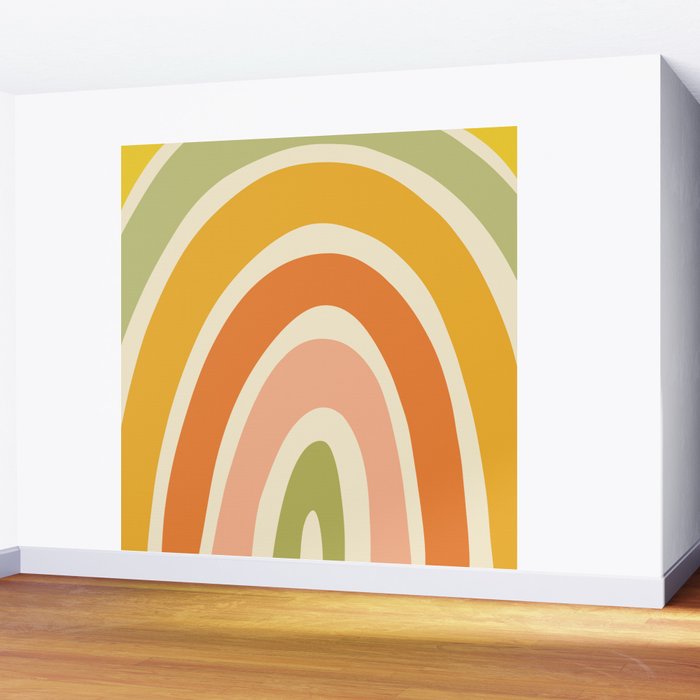 Retro Rainbow Wall Mural Gallery Image 2