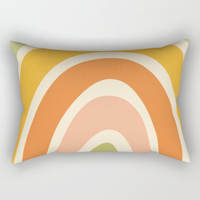 Retro Rainbow Rectangular Pillow Gallery Image 2