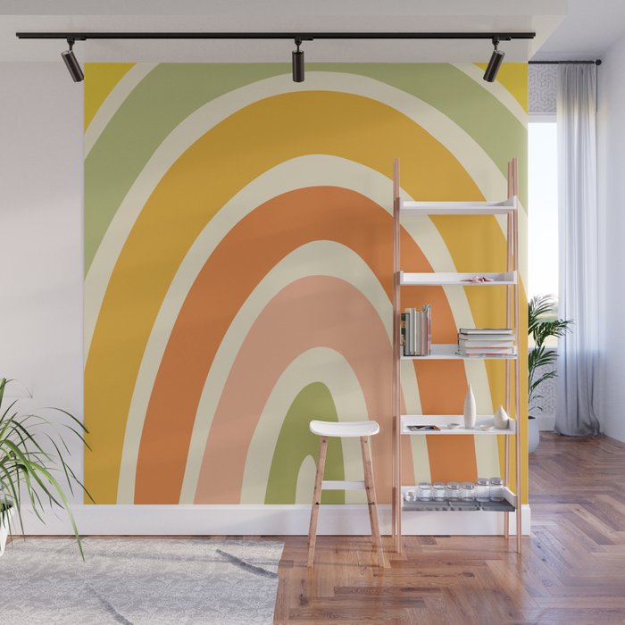 Retro Rainbow Wall Mural Gallery Image 1