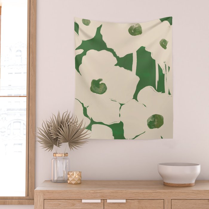 Abstract Flowers 5 Wall Tapestry Gallery Image 2
