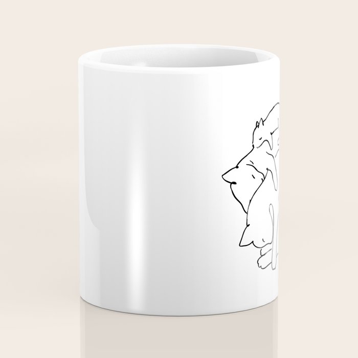 Cats line art 1 Coffee Mug Gallery Image 4