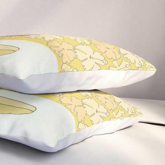 follow the dolphins to paradise ~ hibiscus // retro surf art by surfy birdy Pillow Sham Gallery Image 3