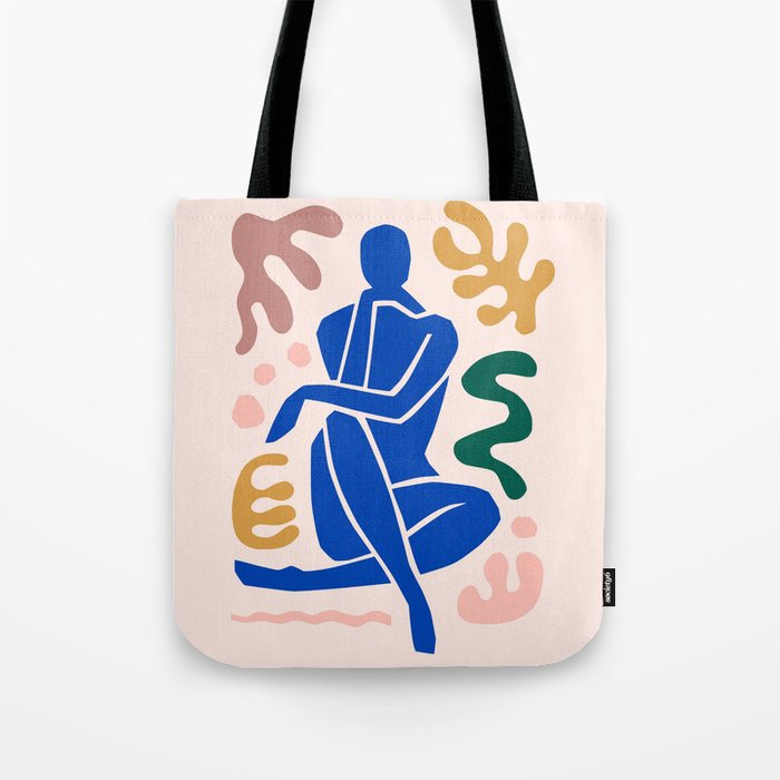 Henri Matisse Art Print 'Blue Nude' - Abstract Female Figure Cut Outs Artwork Tote Bag Gallery Image 1
