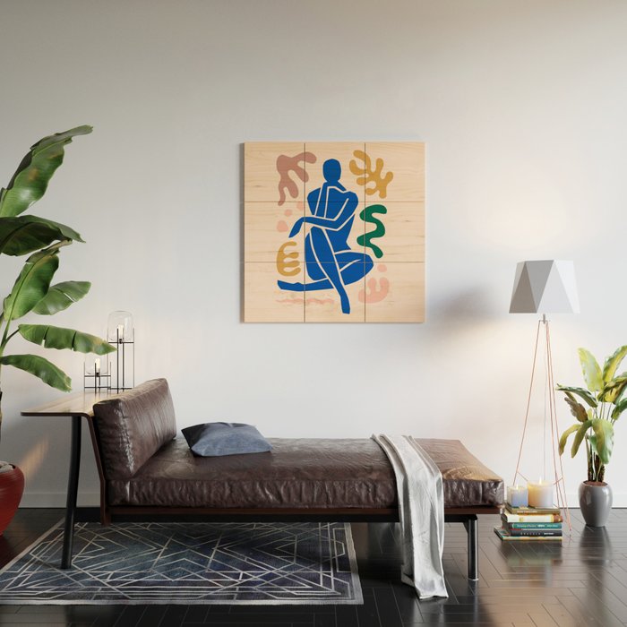 Henri Matisse Art Print 'Blue Nude' - Abstract Female Figure Cut Outs Artwork Wood Wall Art Gallery Image 2