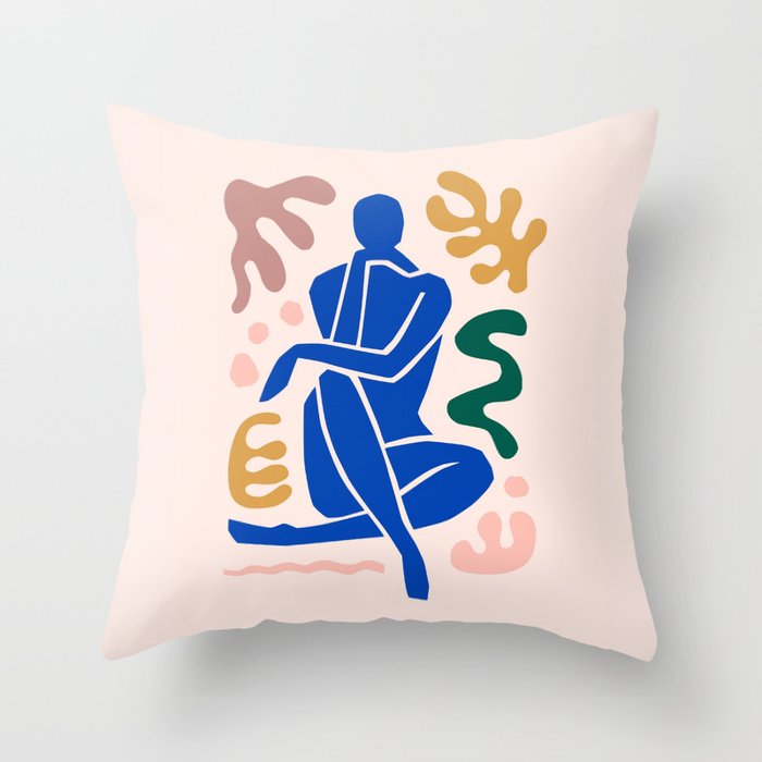 Henri Matisse Art Print 'Blue Nude' - Abstract Female Figure Cut Outs Artwork Throw Pillow Gallery Image 6